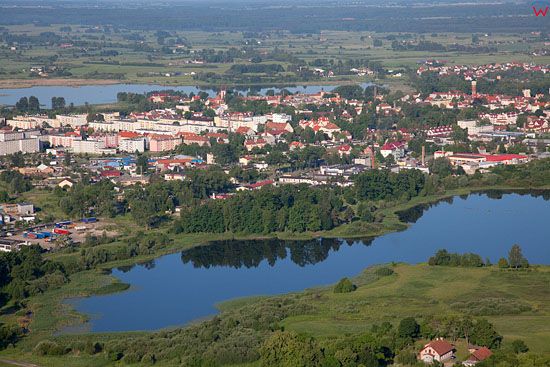 Lotnicze. PL, warm-maz. Morag. Jezioro Skiertag i Trzesawisko.